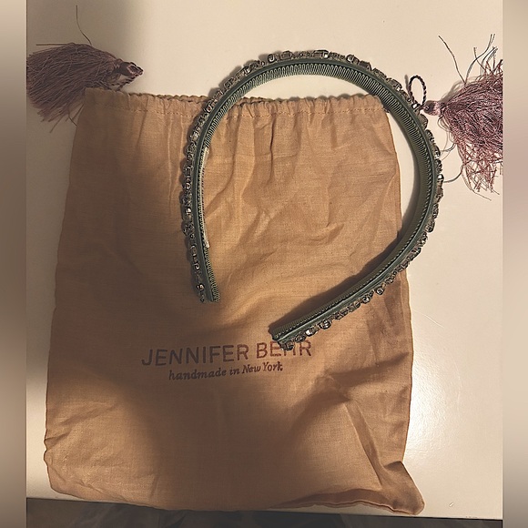 Jennifer Behr Essen Crystal Embellished Headband in Sage never worn! - Picture 3 of 3